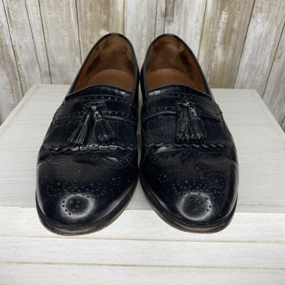 Bostonian Classics Men’s Loafers Dress Shoes Size 9.5 M Black Leather Wingtip main image 8